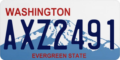 WA license plate AXZ2491