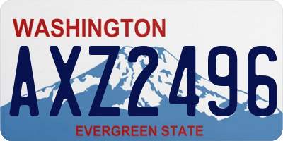 WA license plate AXZ2496