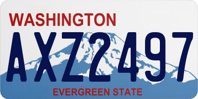 WA license plate AXZ2497