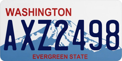 WA license plate AXZ2498