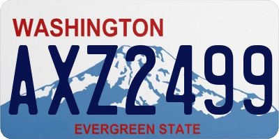 WA license plate AXZ2499