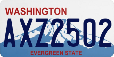 WA license plate AXZ2502