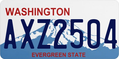 WA license plate AXZ2504