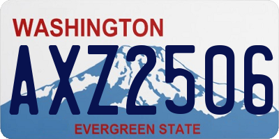 WA license plate AXZ2506