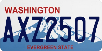 WA license plate AXZ2507