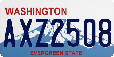 WA license plate AXZ2508