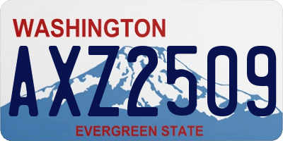 WA license plate AXZ2509