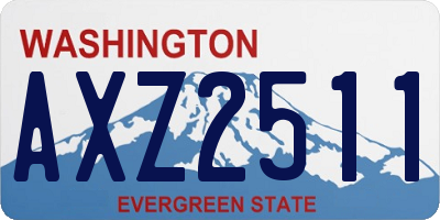 WA license plate AXZ2511