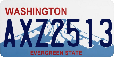 WA license plate AXZ2513
