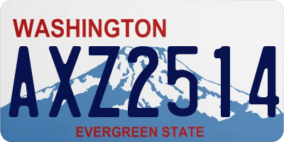 WA license plate AXZ2514