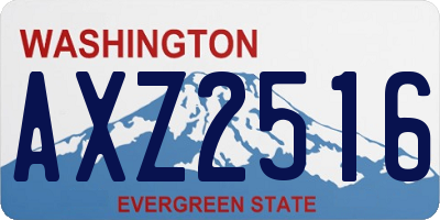 WA license plate AXZ2516