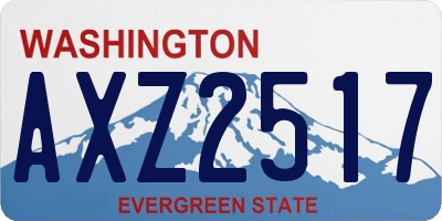 WA license plate AXZ2517