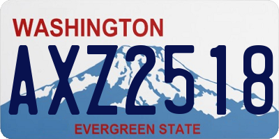 WA license plate AXZ2518