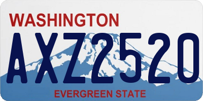 WA license plate AXZ2520