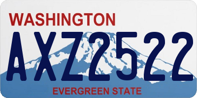 WA license plate AXZ2522