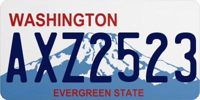 WA license plate AXZ2523