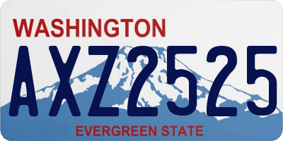 WA license plate AXZ2525