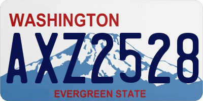 WA license plate AXZ2528
