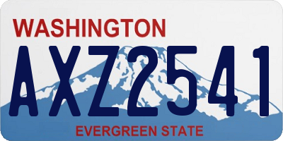 WA license plate AXZ2541