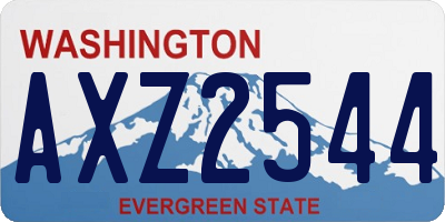 WA license plate AXZ2544