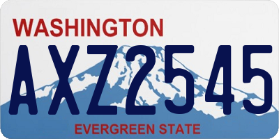 WA license plate AXZ2545