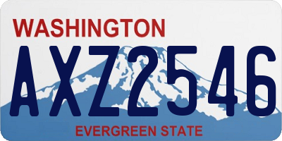 WA license plate AXZ2546