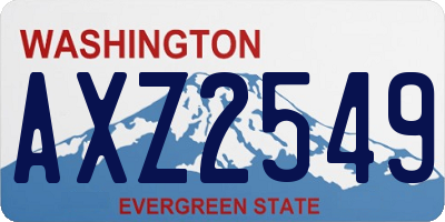 WA license plate AXZ2549