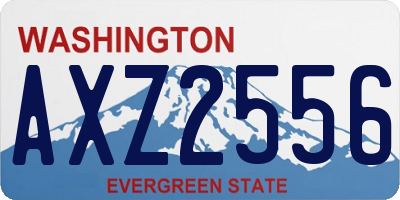 WA license plate AXZ2556