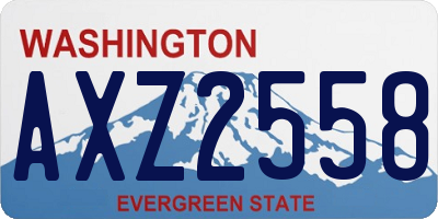 WA license plate AXZ2558