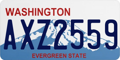 WA license plate AXZ2559