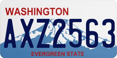 WA license plate AXZ2563