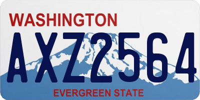 WA license plate AXZ2564