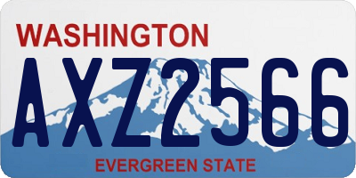 WA license plate AXZ2566