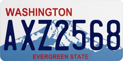 WA license plate AXZ2568