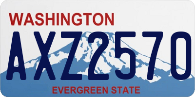 WA license plate AXZ2570