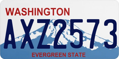 WA license plate AXZ2573