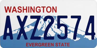 WA license plate AXZ2574