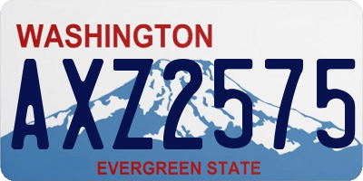 WA license plate AXZ2575