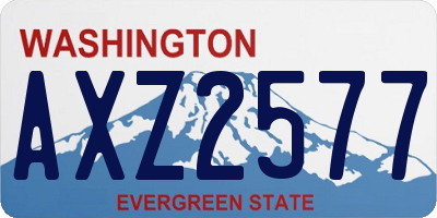 WA license plate AXZ2577