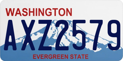 WA license plate AXZ2579