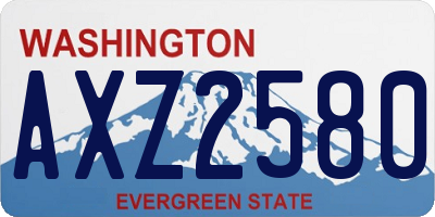 WA license plate AXZ2580
