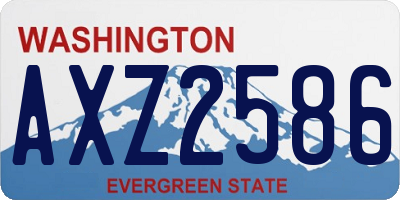 WA license plate AXZ2586