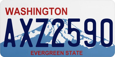 WA license plate AXZ2590