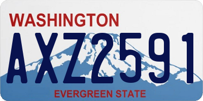 WA license plate AXZ2591