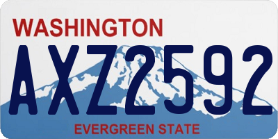 WA license plate AXZ2592