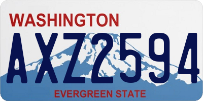 WA license plate AXZ2594
