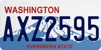 WA license plate AXZ2595