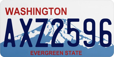 WA license plate AXZ2596