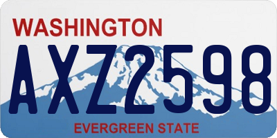 WA license plate AXZ2598