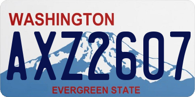 WA license plate AXZ2607